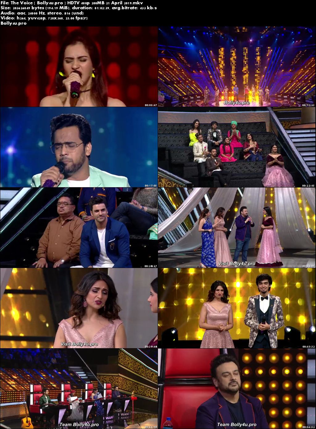 The Voice HDTV 480p 200MB 21 April 2019 Download