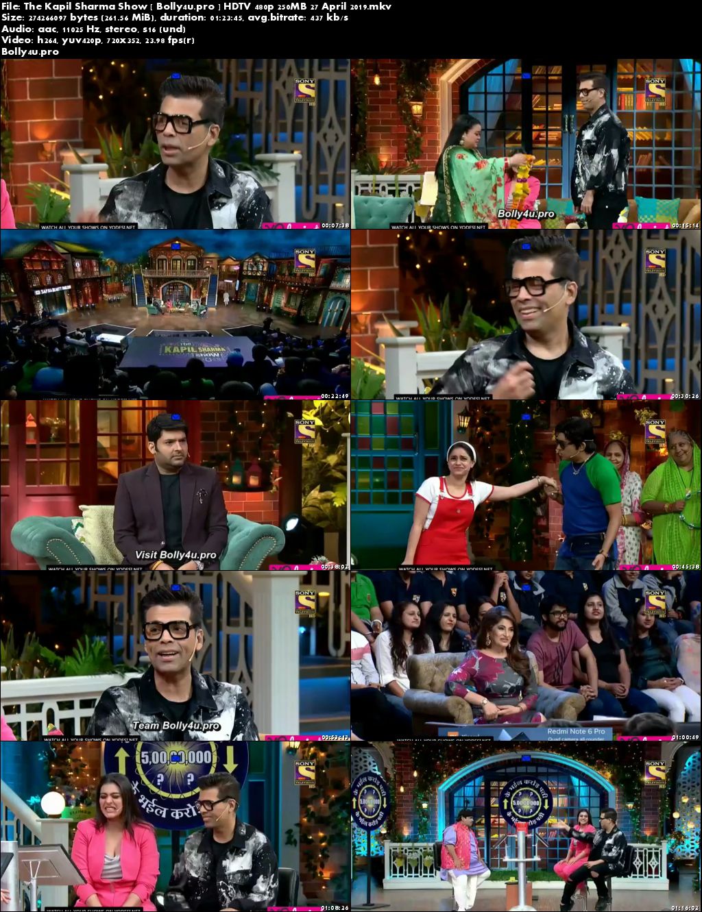 The Kapil Sharma Show HDTV 480p 250MB 27 April 2019 Download