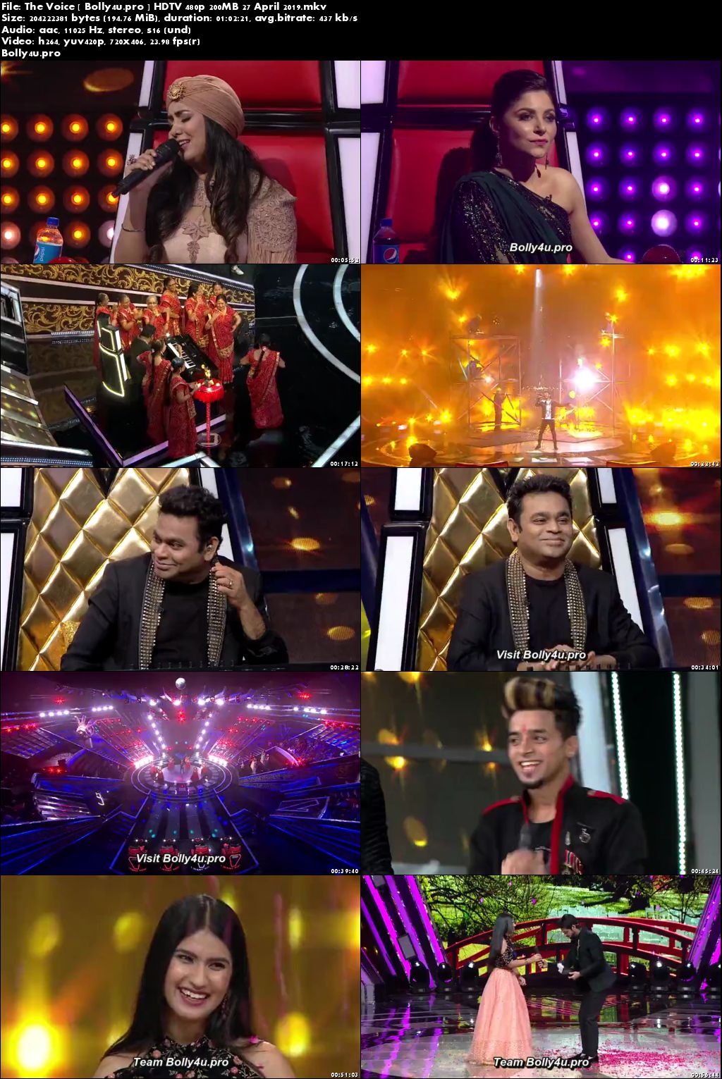 The Voice HDTV 480p 200MB 27 April 2019 Download