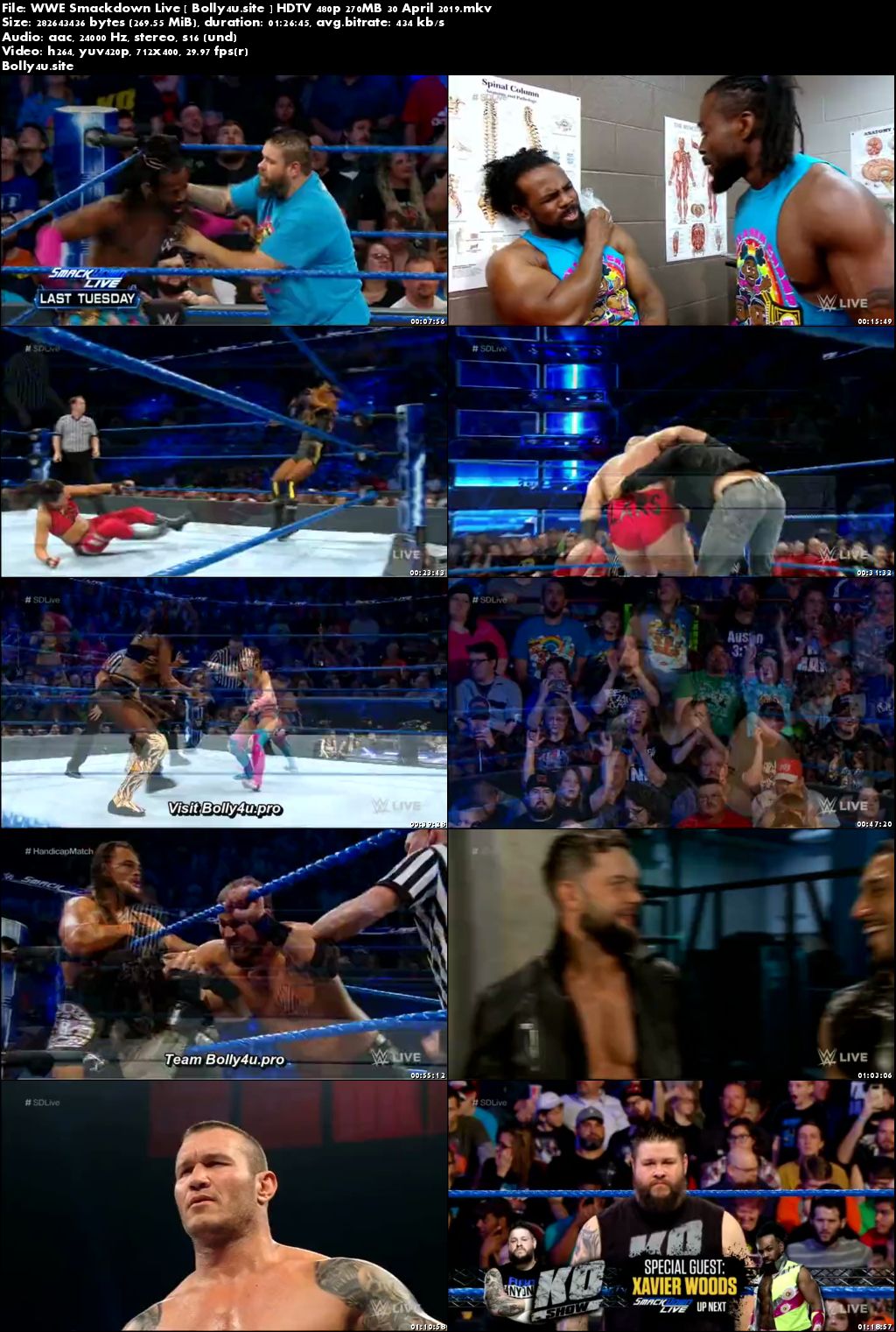 WWE Smackdown Live HDTV 480p 270MB 30 April 2019 Download