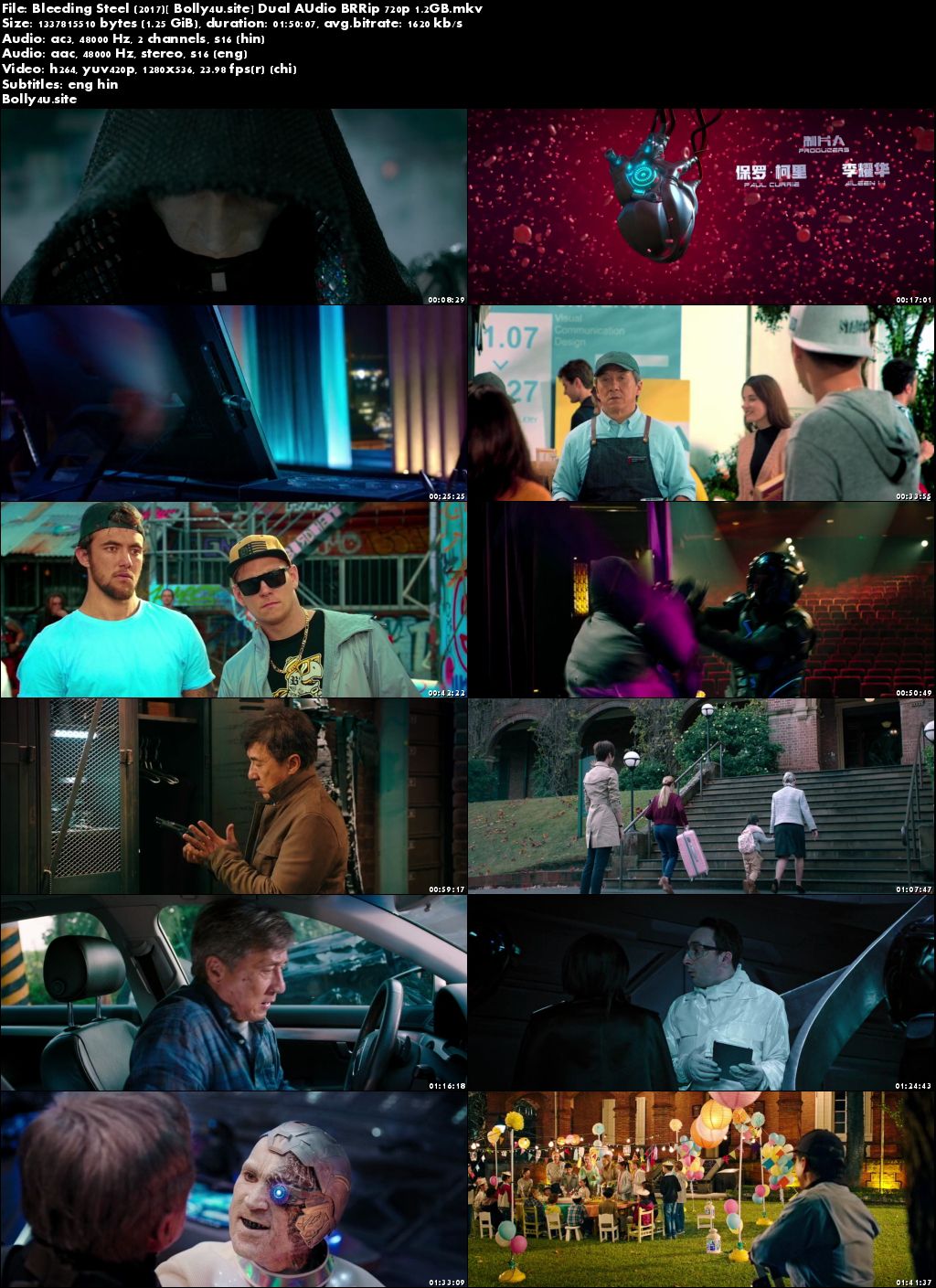 Bleeding Steel 2017 BRRip Hindi Dual Audio 720p ESub Download