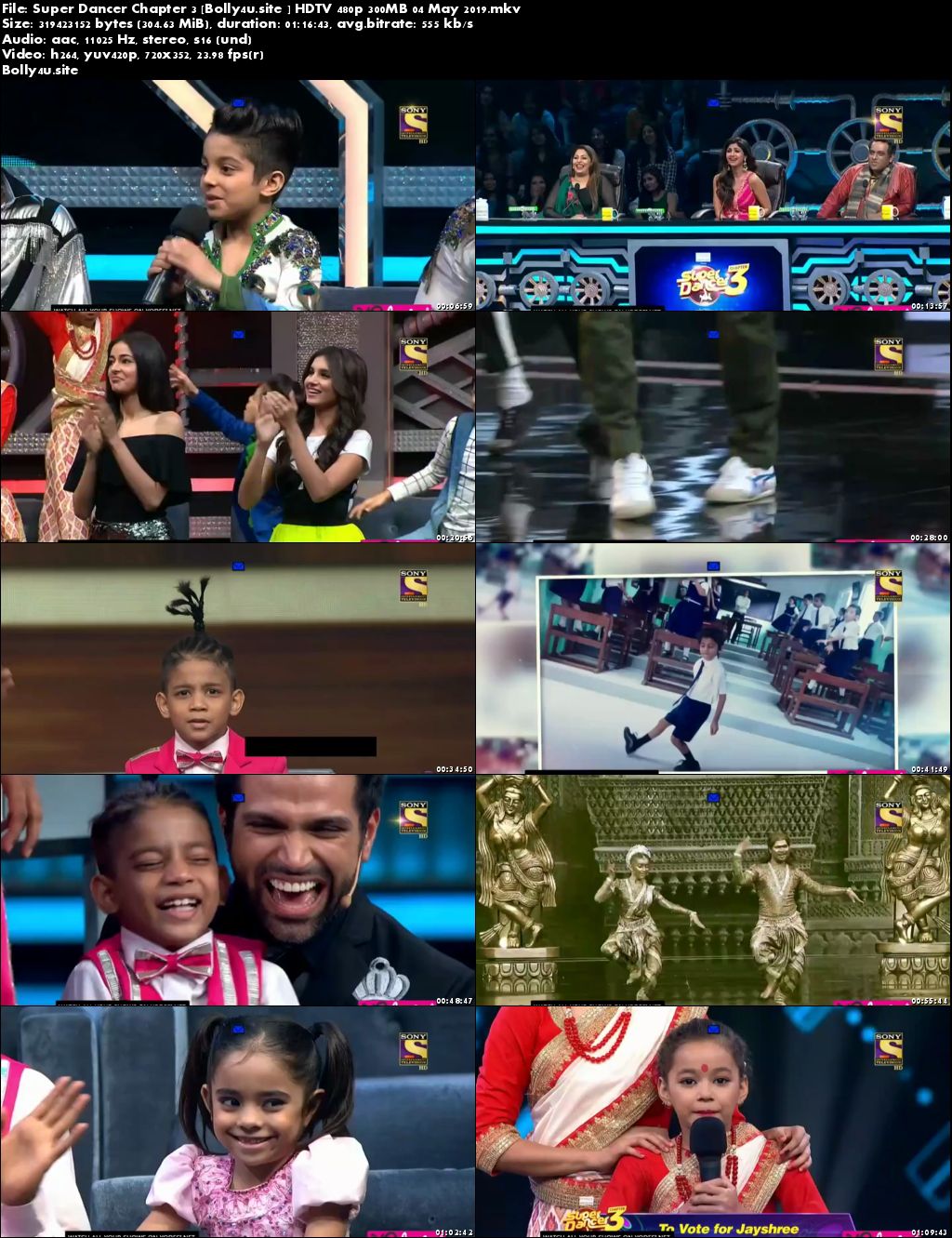 Super Dancer Chapter 3 HDTV 480p 300MB 04 May 2019 Download