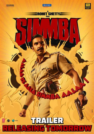 Simmba 2018 DVDRip 450MB Hindi 480p ESub