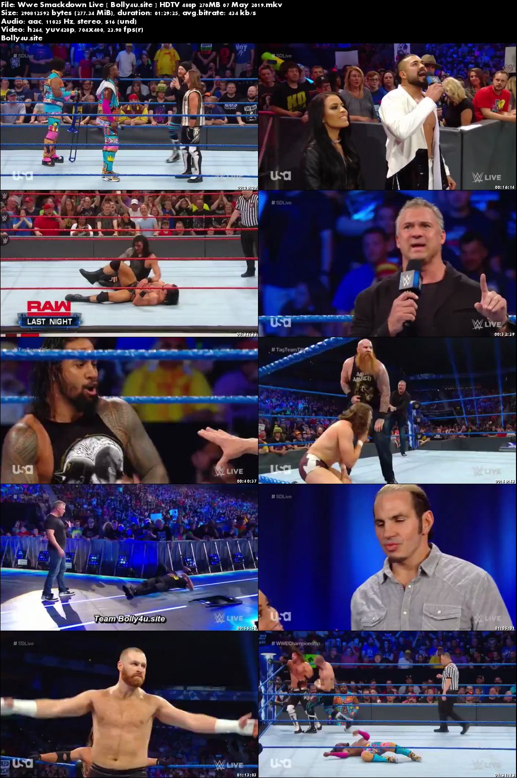 Wwe Smackdown Live HDTV 480p 270MB 07 May 2019 Download