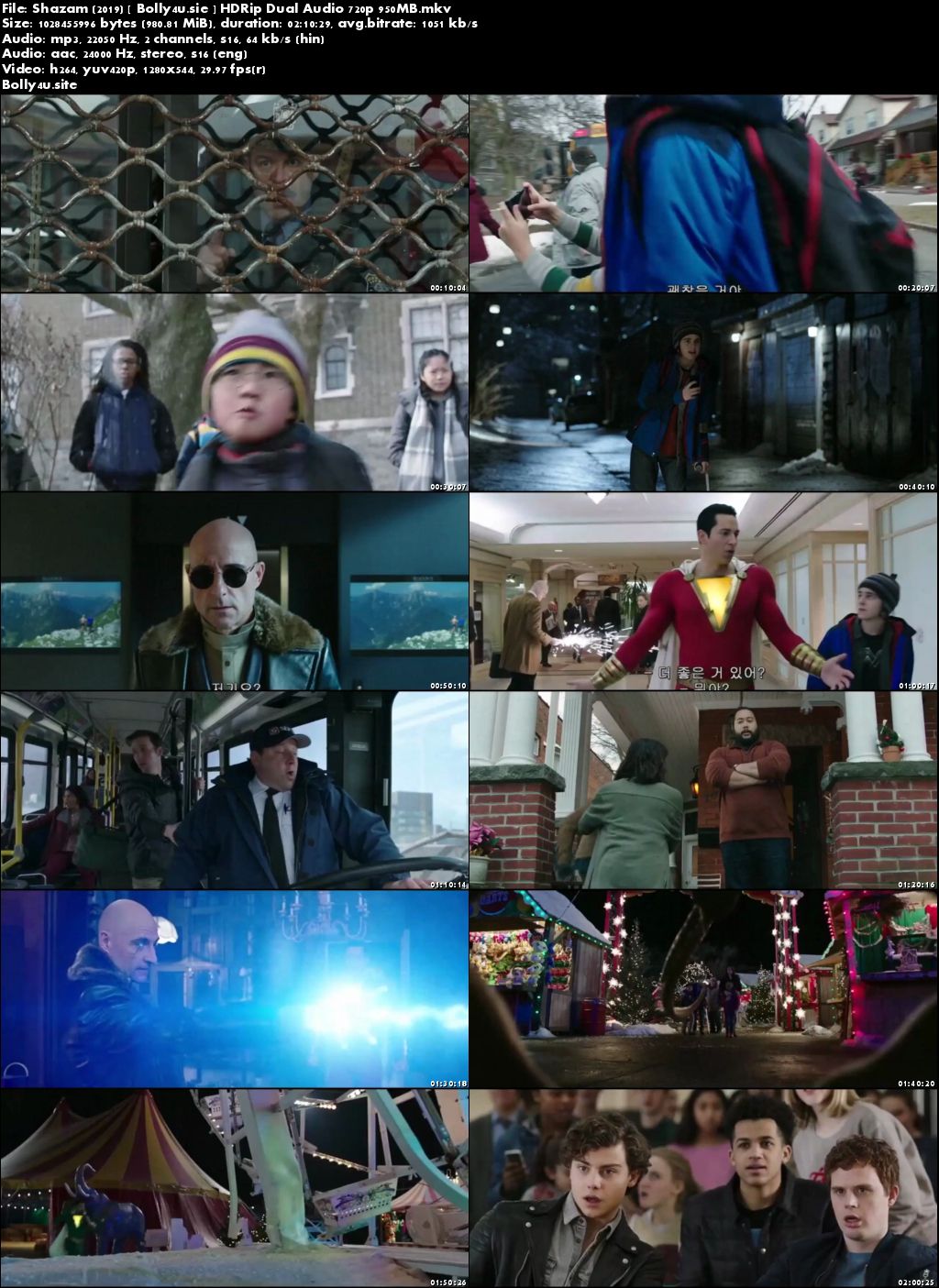 Shazam 2019 HC HDRip 950MB Hindi Dual Audio 720p Download