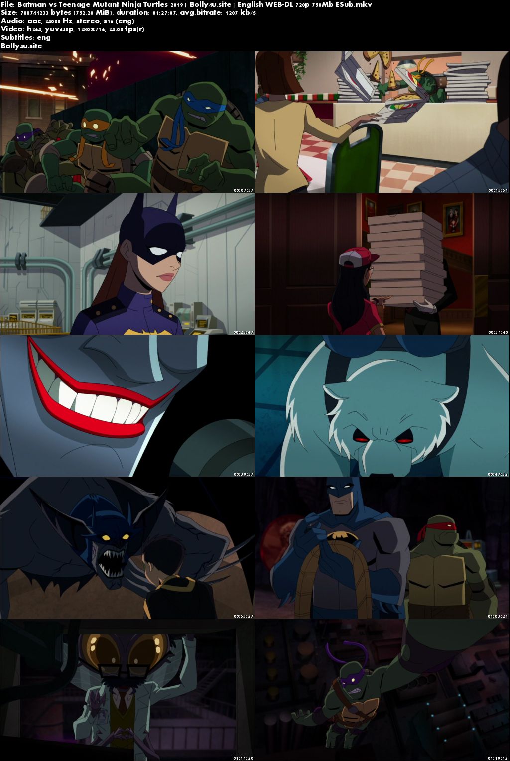 Batman vs Teenage Mutant Ninja Turtles 2019 WEB-DL 300MB English 480p ESub Download