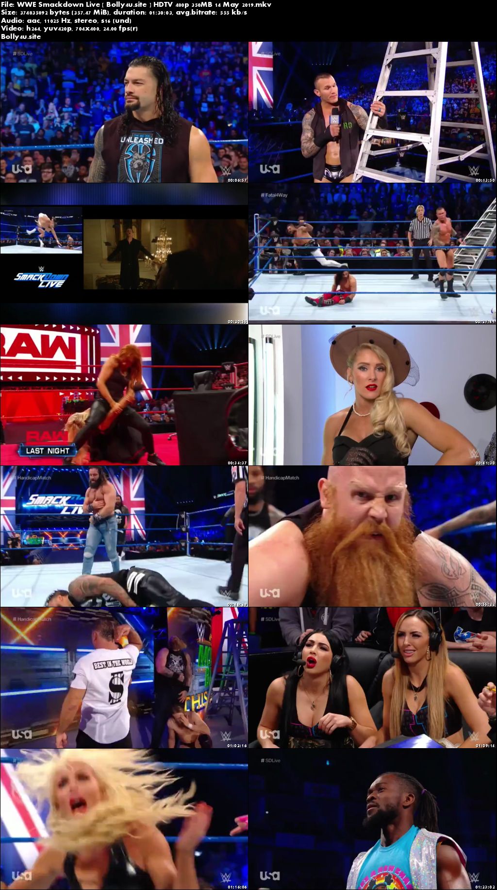 WWE Smackdown Live HDTV 480p 350MB 14 May 2019 Download