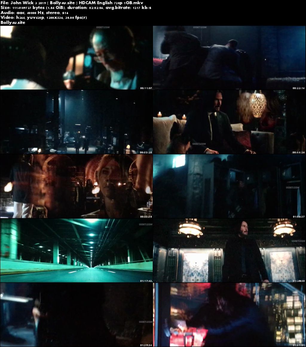 John Wick Chapter 3 Parabellum 2019 HDCAM 350Mb English 480p Download