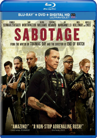 Sabotage 2014 BRRip 850MB Hindi Dual Audio 720p