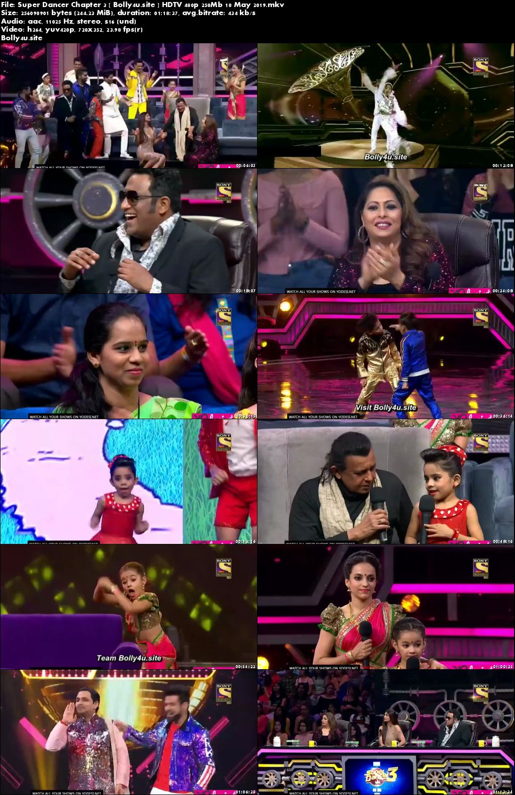 Super Dancer Chapter 3 HDTV 480p 250Mb 18 May 2019 Download