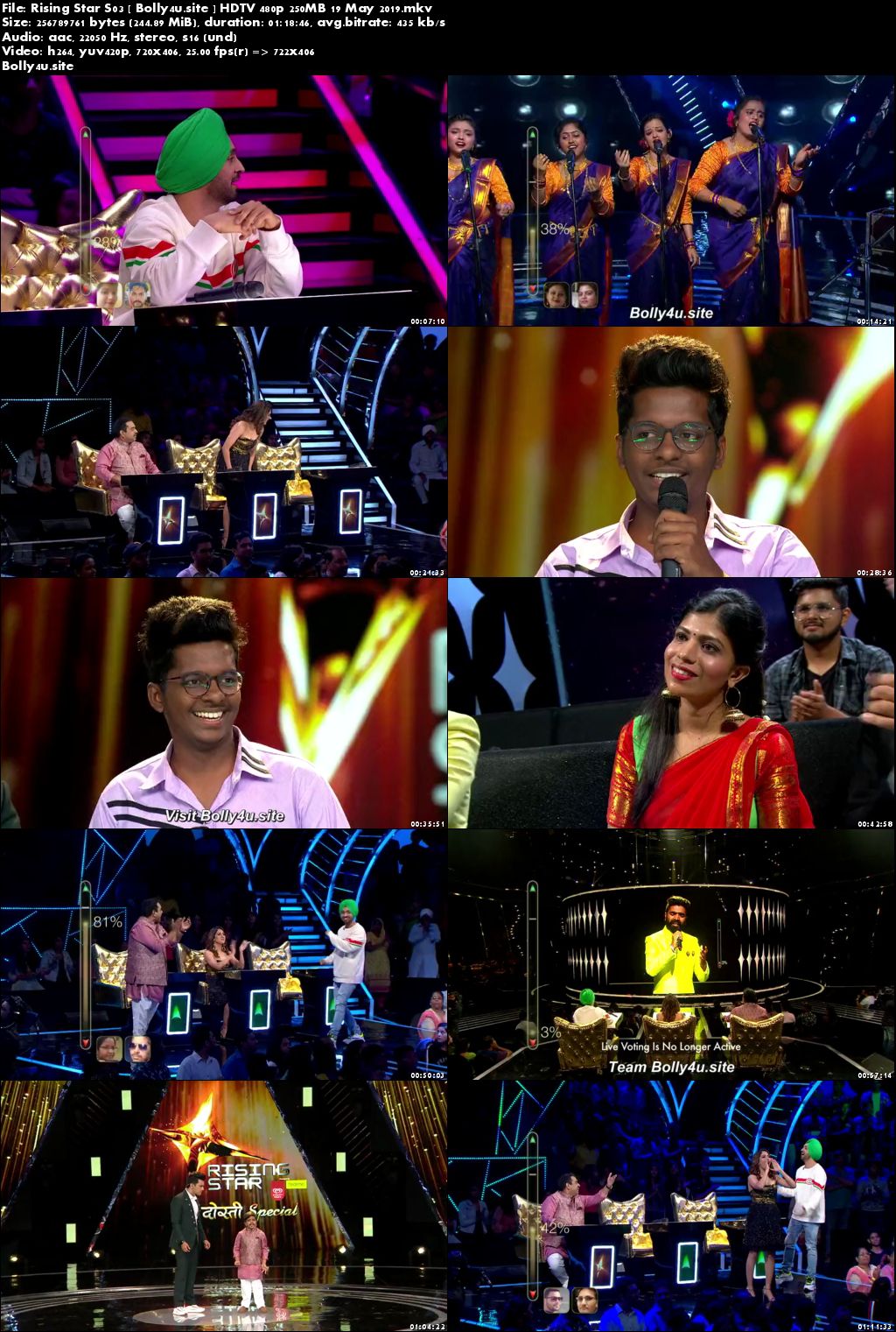 Rising Star S03 HDTV 480p 250MB 19 May 2019 Download