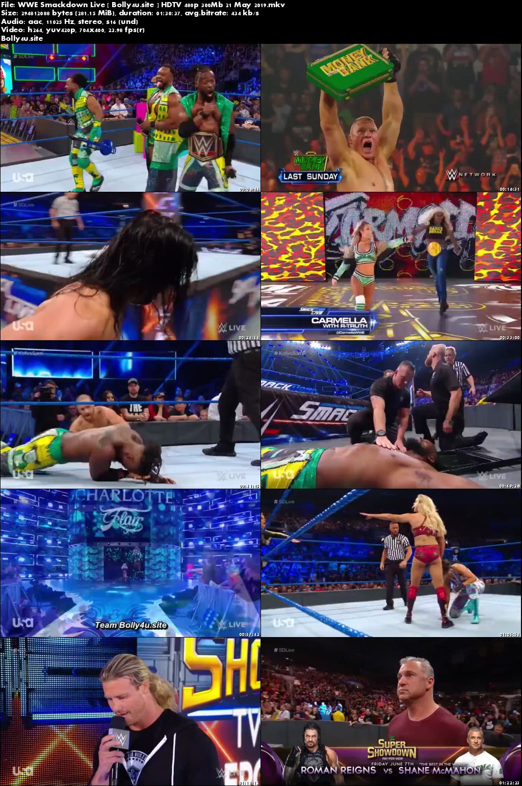 WWE Smackdown Live HDTV 480p 300Mb 21 May 2019 Download