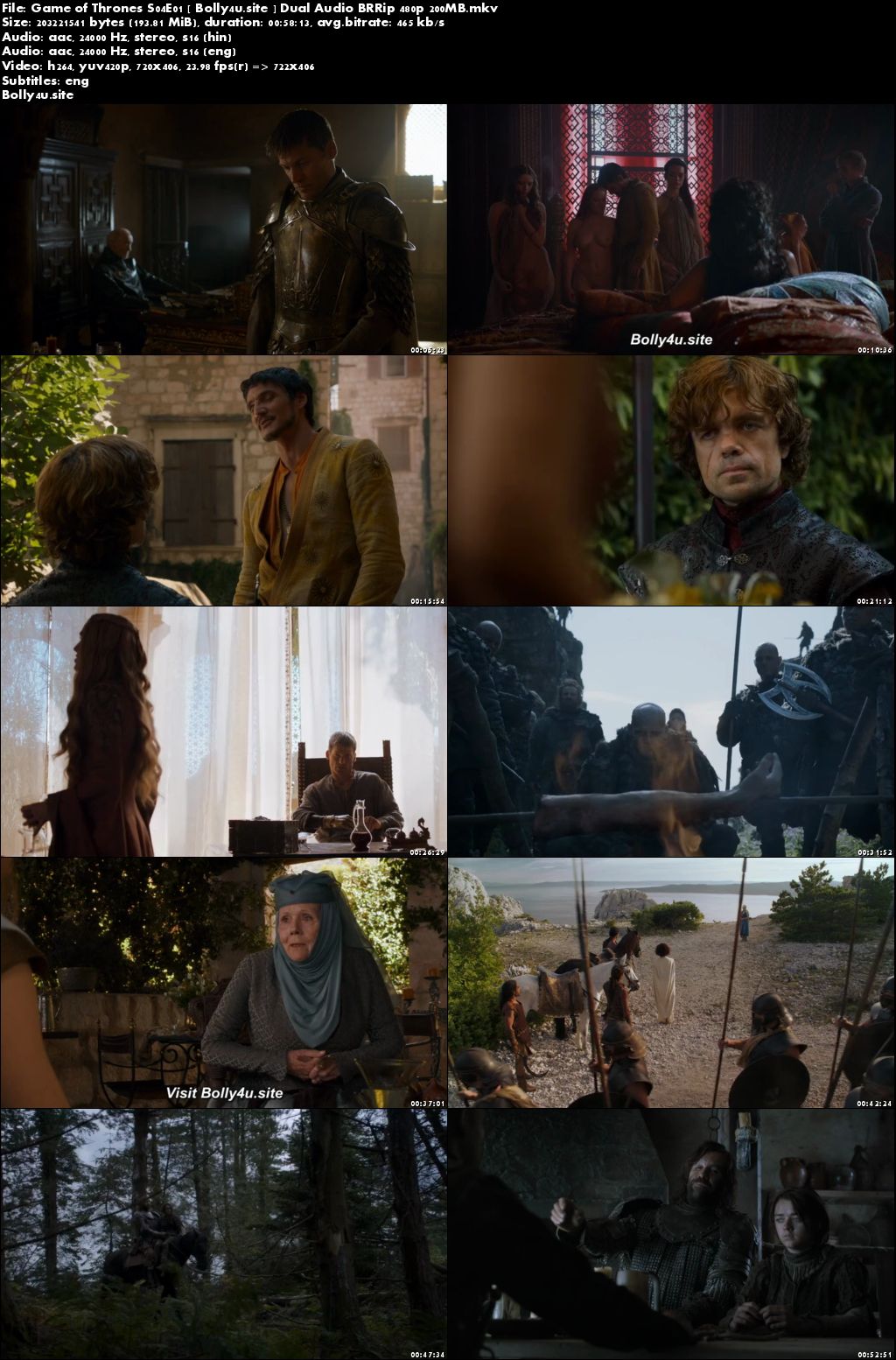 Game of Thrones S04E01 BRRip 200MB Hindi Dual Audio 480p Download