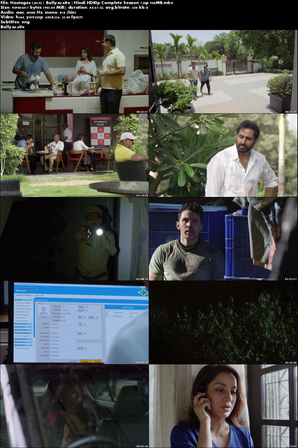 Hostages 2019 HDRip 900MB Hindi Complete Season S01 480p ESub Download