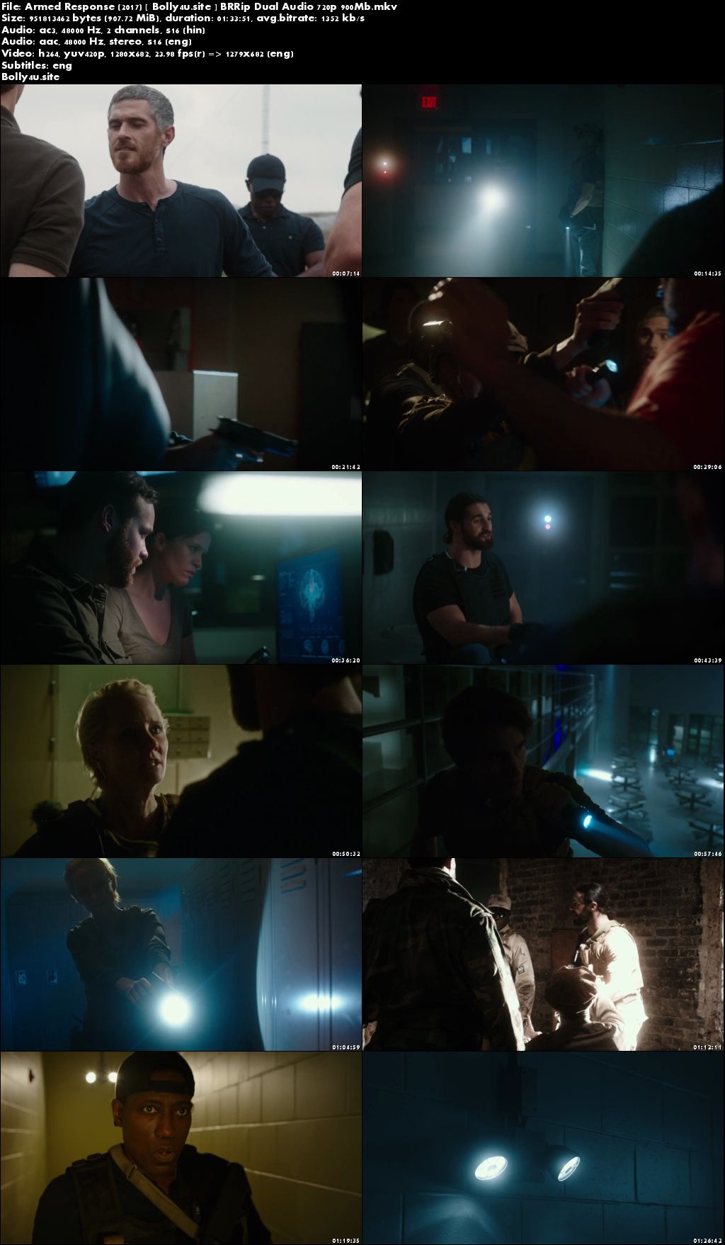 Armed Response 2017 BRRip 900MB Hindi Dual Audio 720p ESub Download