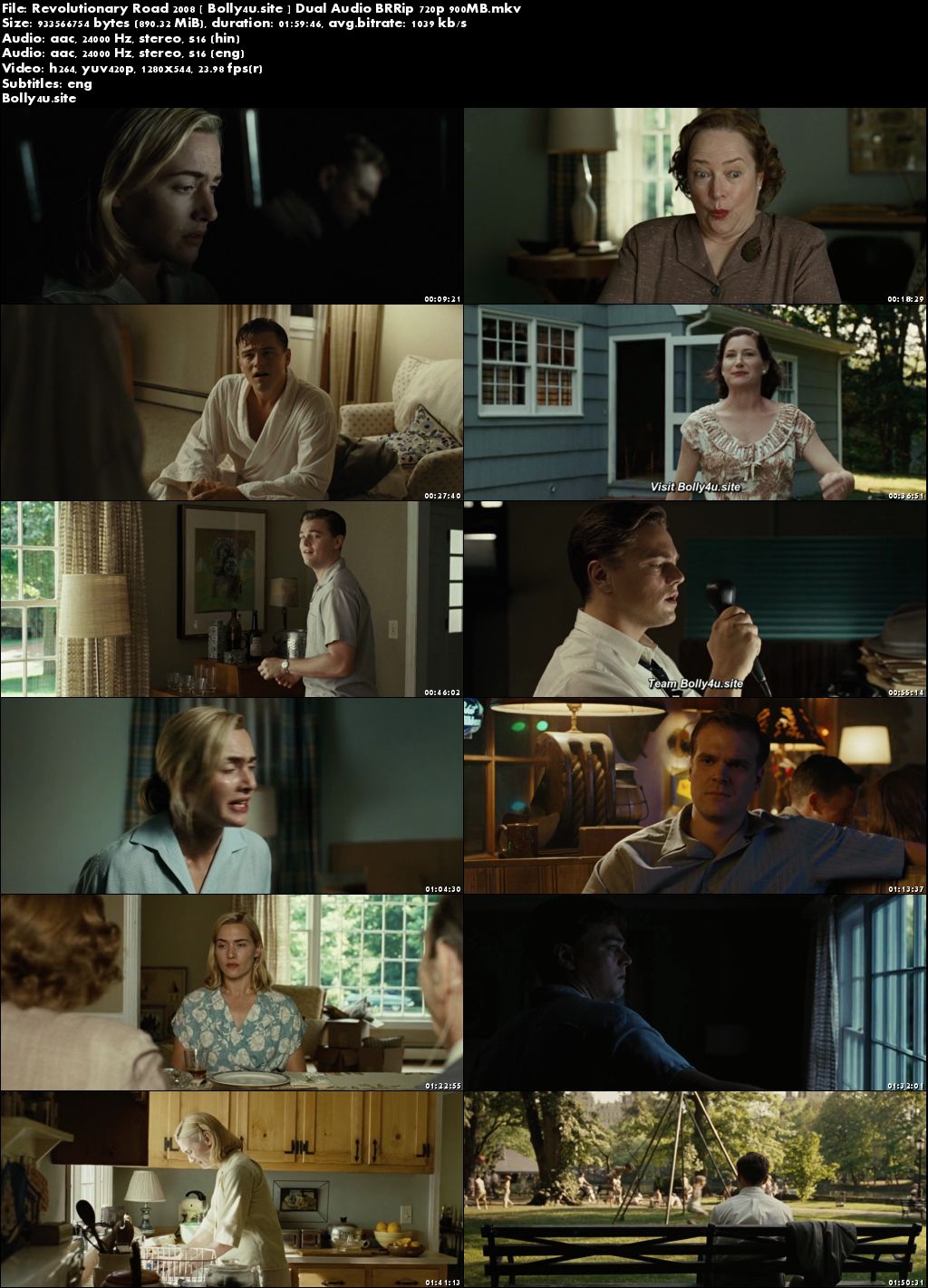 Revolutionary Road 2008 BRRip 350Mb Hindi Dual Audio 480p Download