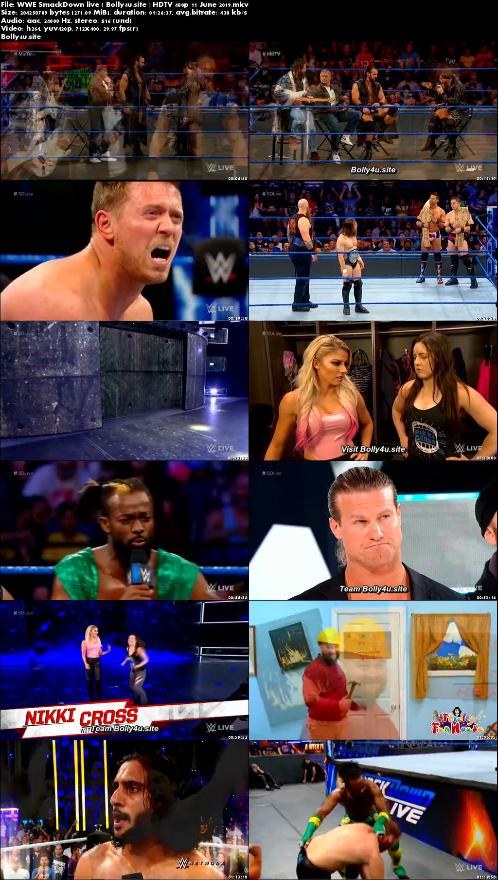 WWE Smackdown Live HDTV 280Mb 480p 11 June 2019 download