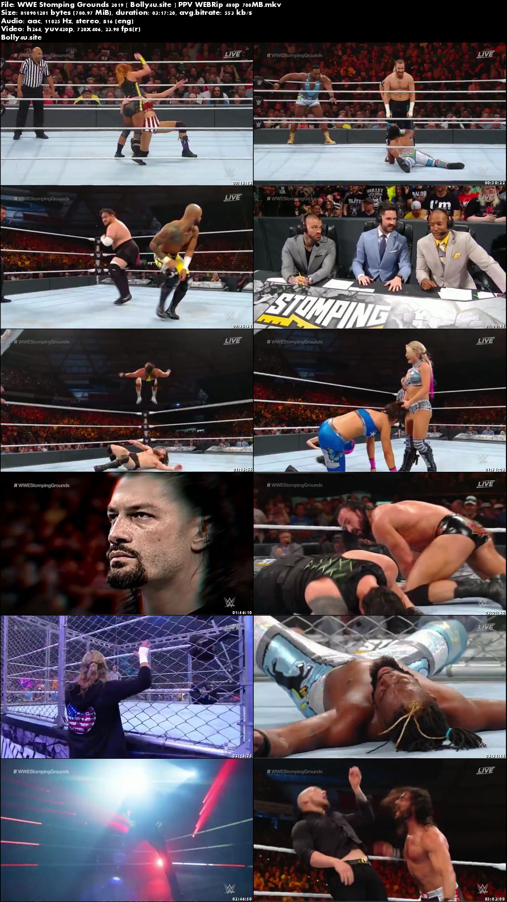 WWE Stomping Grounds 2019 PPV 700MB 480p WEBRip x264 Download