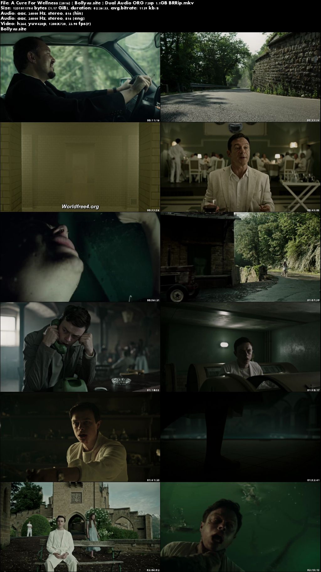 A Cure For Wellness 2016 BRRip 450MB Hindi Dual Audio 480p Download