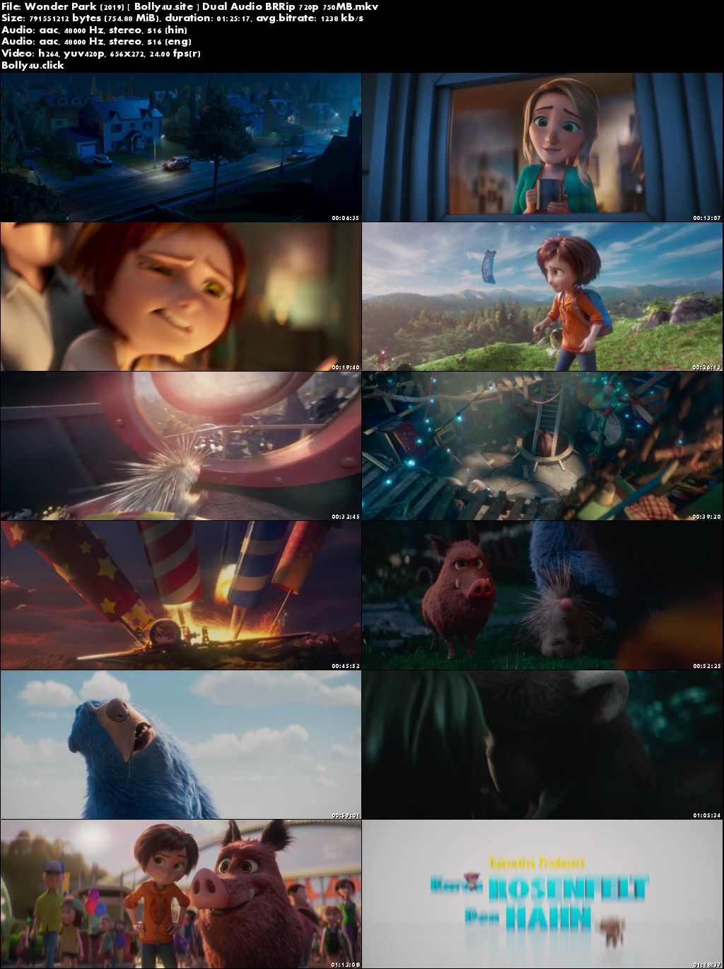 Wonder Park 2019 BRRip 750Mb Hindi Dual Audio ORG 720p Download