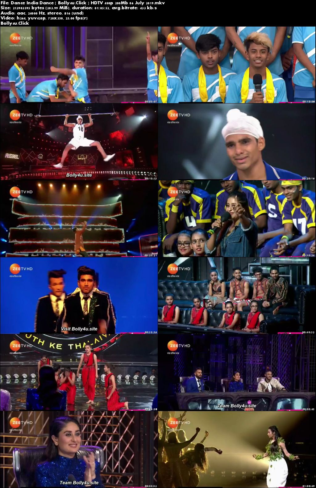 Dance India Dance HDTV 480p 200Mb 06 July 2019 Download