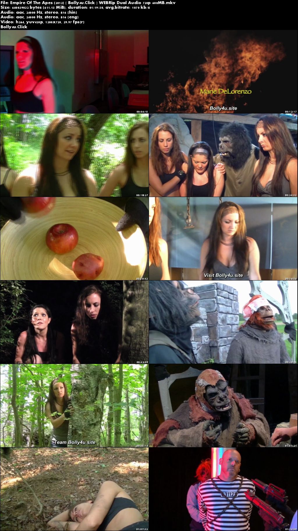 Empire Of The Apes 2013 WEBRip 250Mb Hindi Dual Audio 480p Download