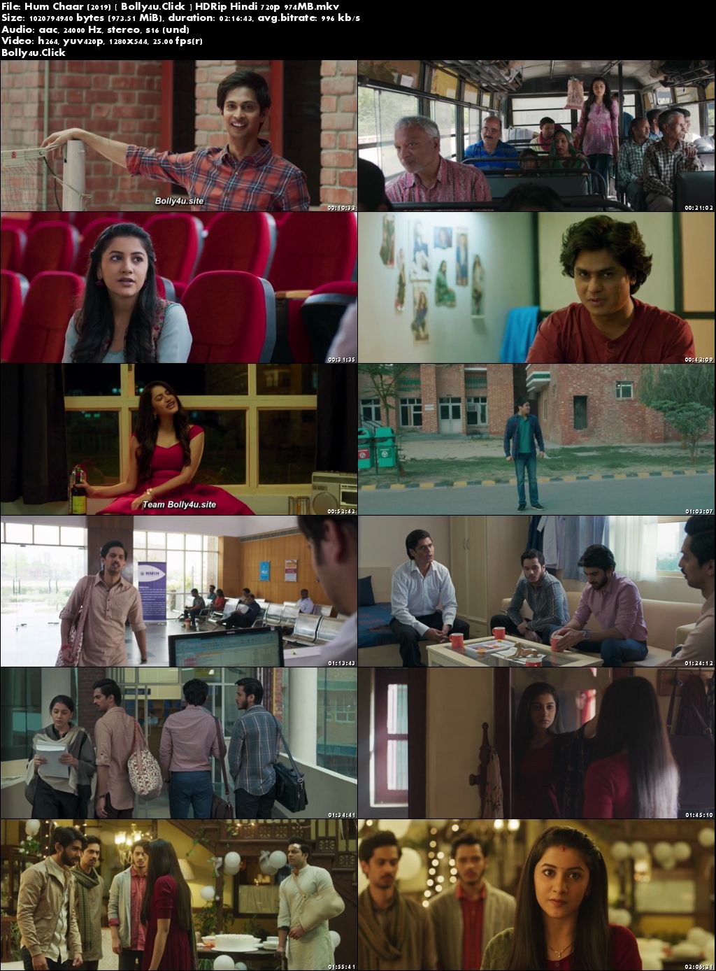 Hum Chaar 2019 HDRip 950MB Full Hindi Movie Download 720p