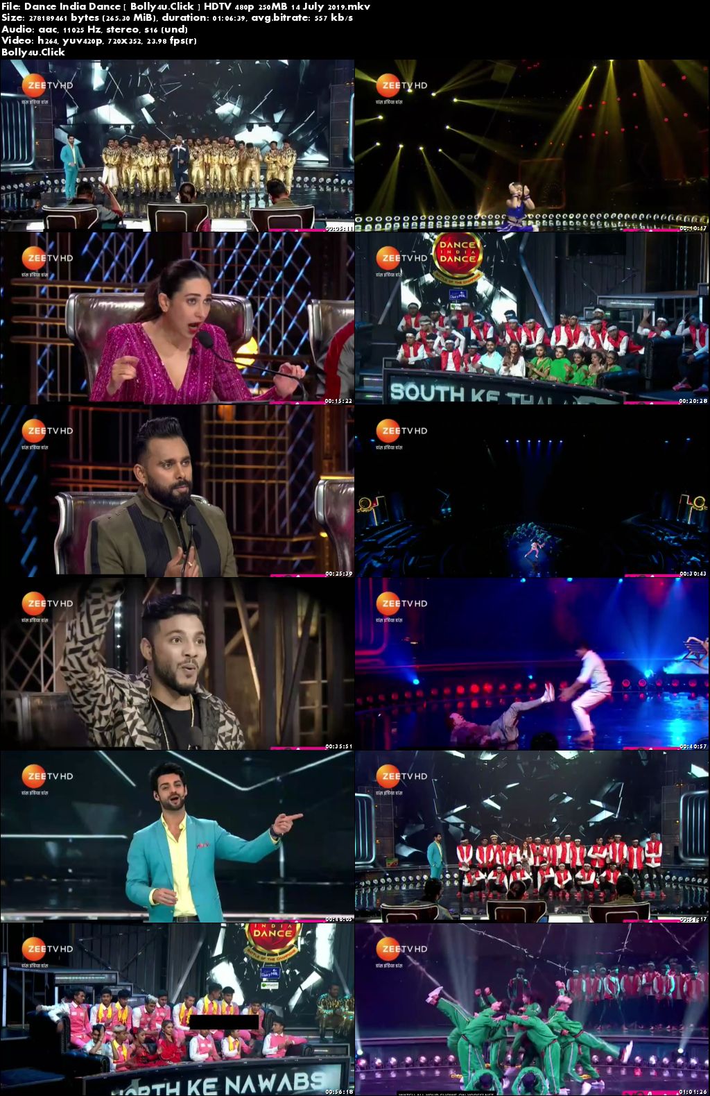 Dance India Dance HDTV 480p 250MB 14 July 2019 Download