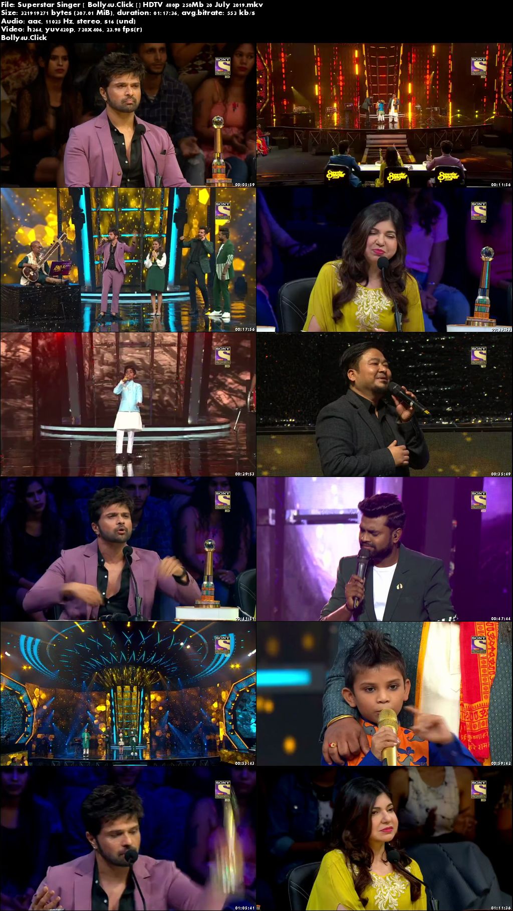 Superstar Singer HDTV 480p 250Mb 20 July 2019 Download