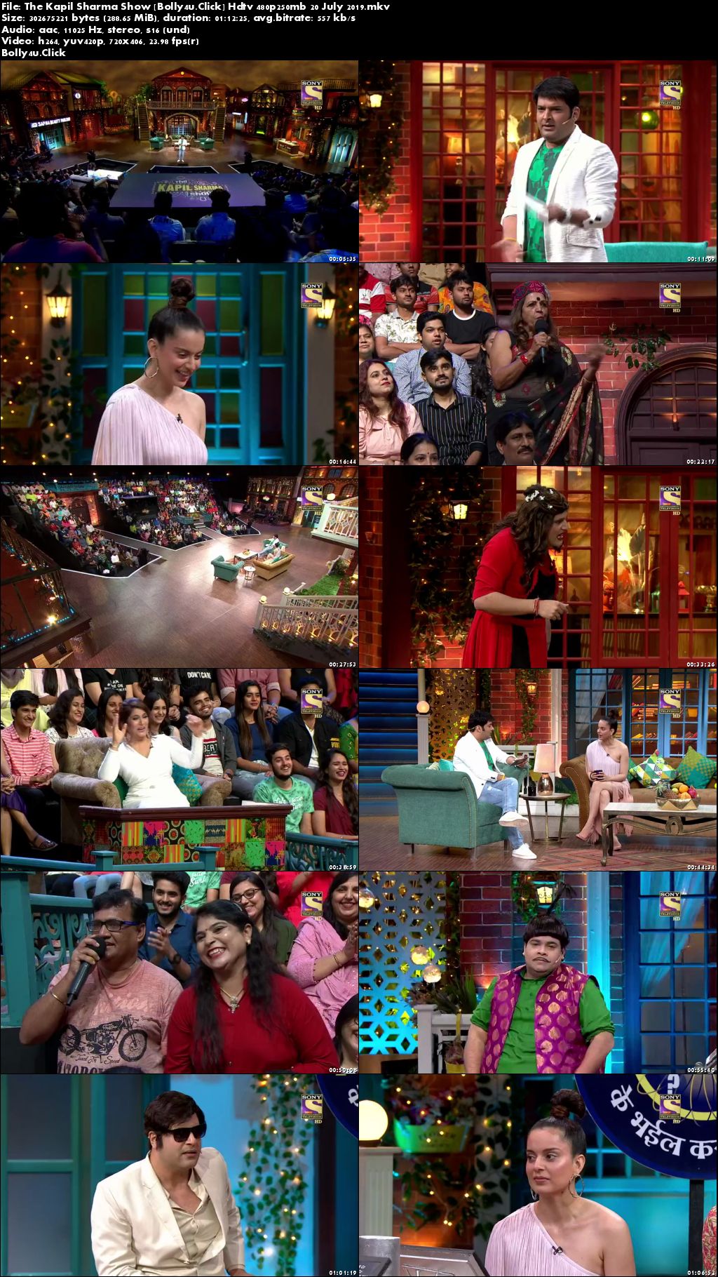 The Kapil Sharma Show HDTV 250Mb 480p 20 July 2019