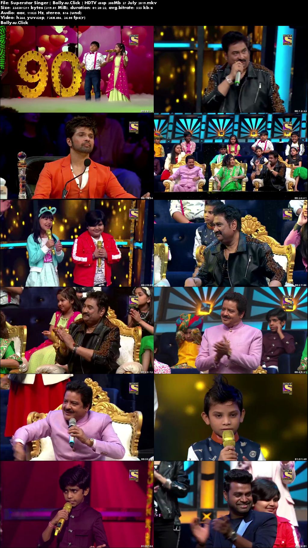 Superstar Singer HDTV 480p 300Mb 27 July 2019 Download