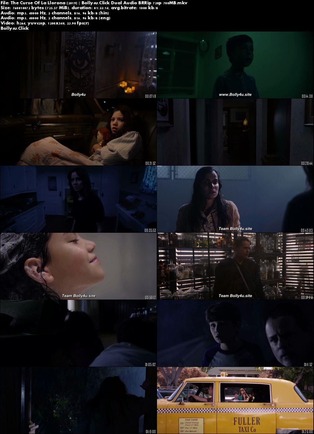 The Curse Of La Llorona 2019 BRRip 300MB Hindi Dual Audio ORG 480p Download