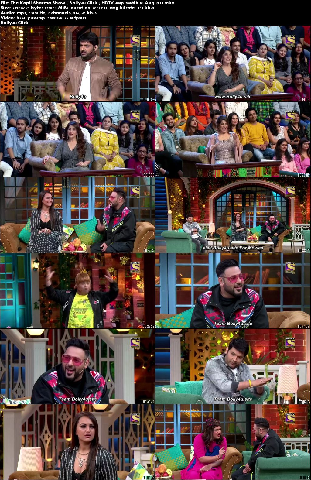 The Kapil Sharma Show HDTV 480p 200Mb 03 Aug 2019 Download