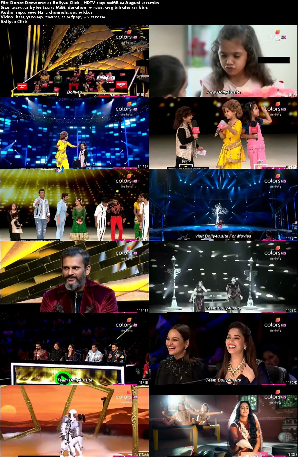 Dance Deewane S02 HDTV 480p 200MB 04 August 2019 Download