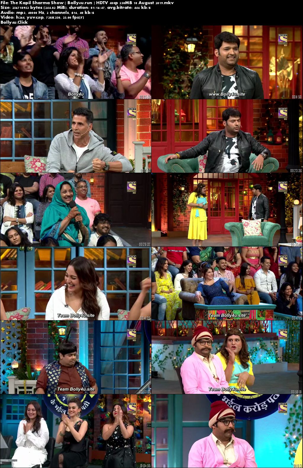 The Kapil Sharma Show HDTV 480p 250MB 10 August 2019 Download