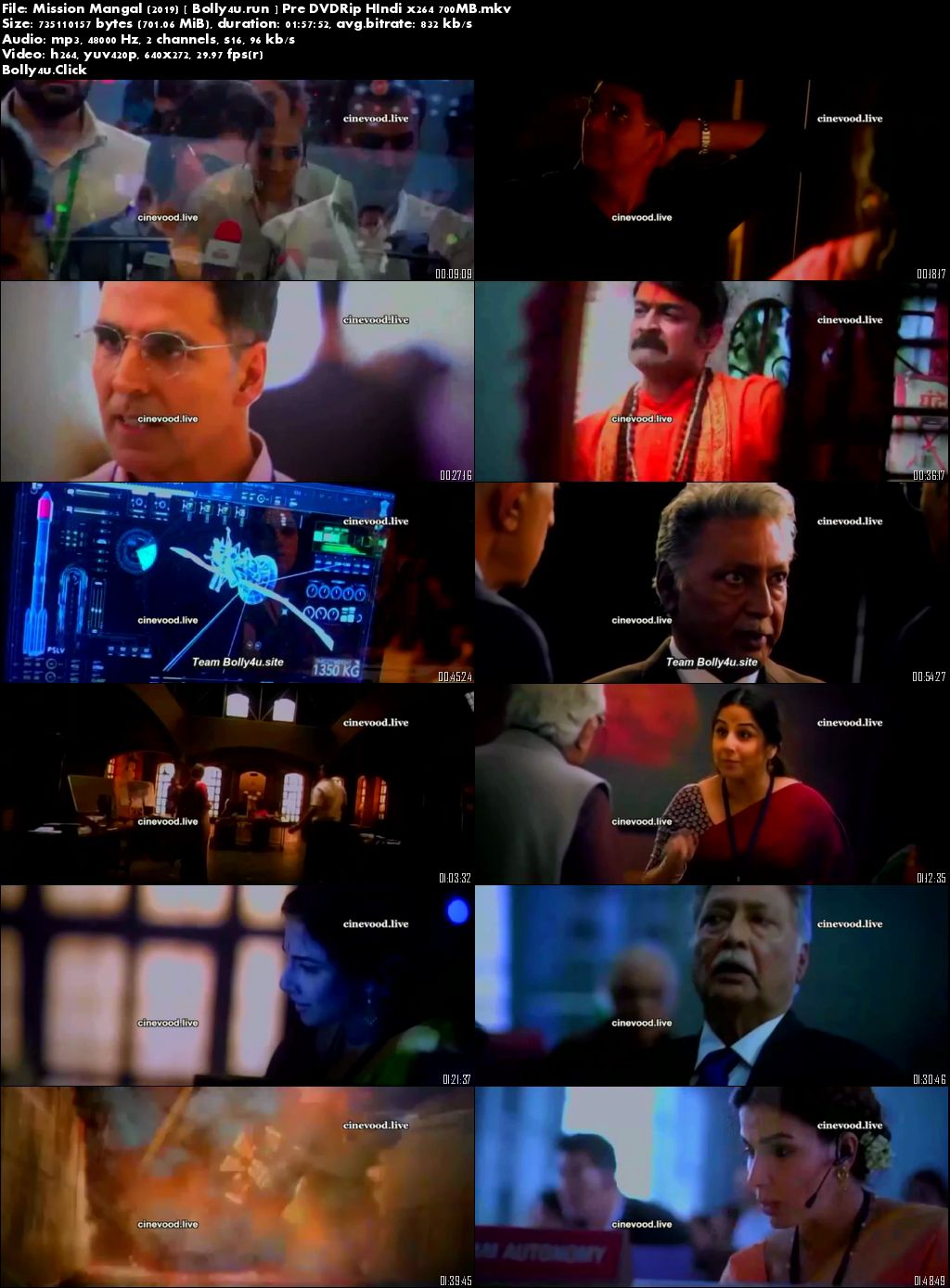 Mission Mangal 2019 Pre DVDRip 300Mb Full Hindi Movie Download 480p