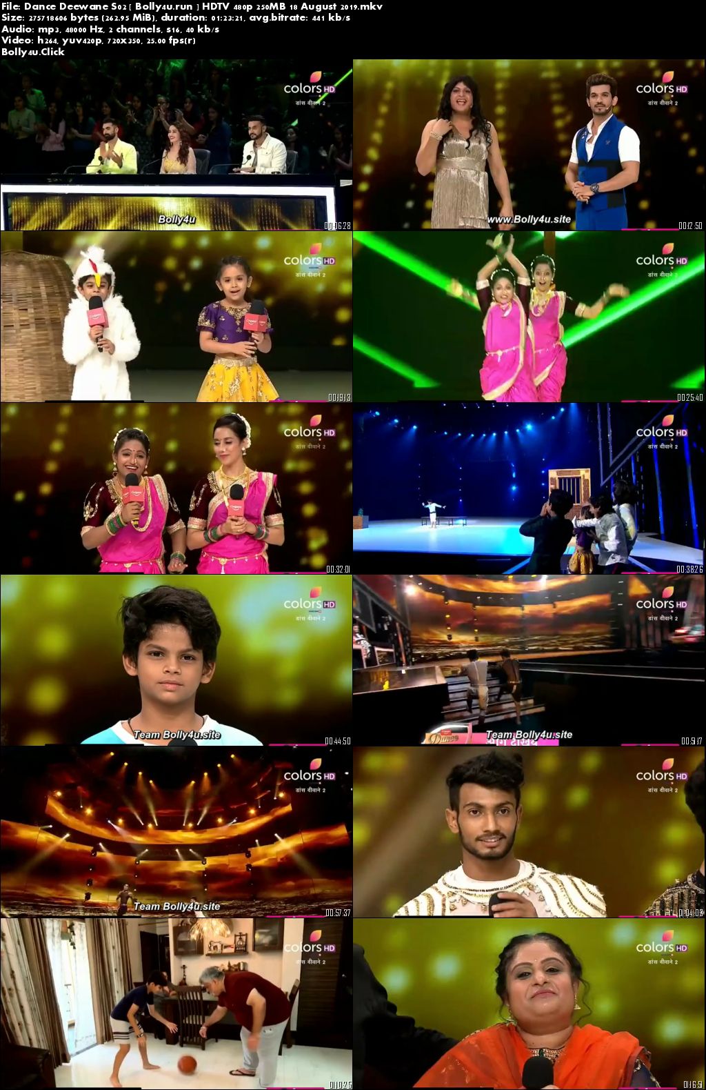 Dance Deewane S02 HDTV 480p 250MB 18 August 2019 download