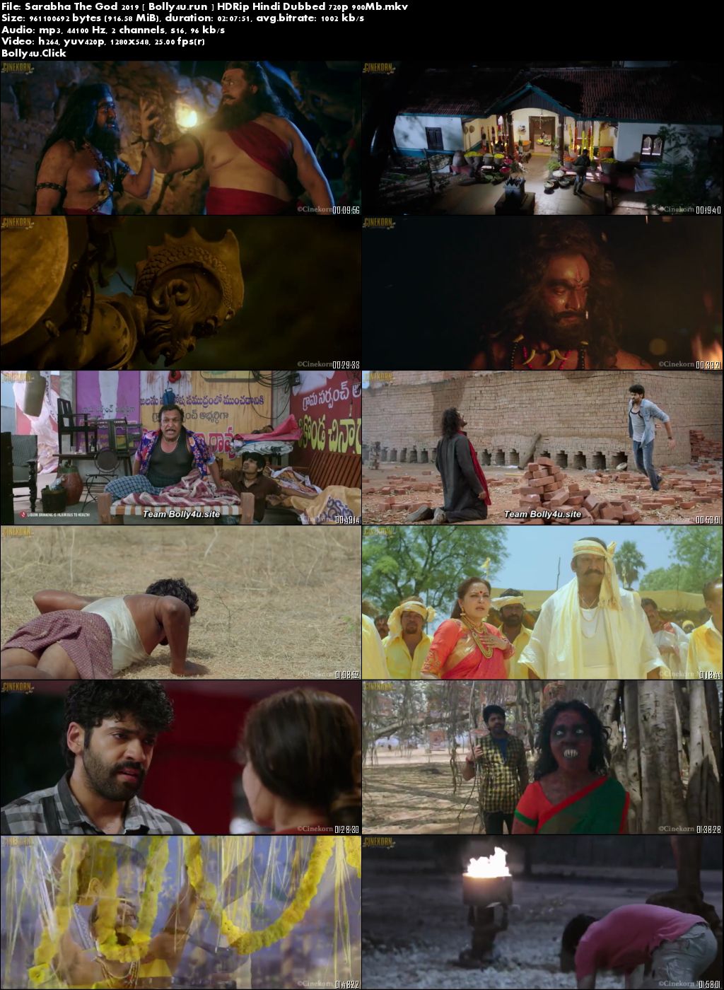 Sarabha The God 2019 HDRip 300Mb Hindi Dubbed 480p Download