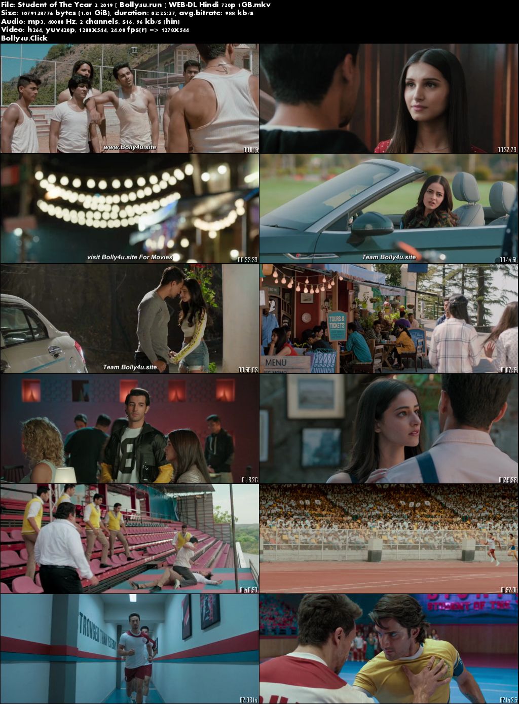Student of The Year 2 2019 WEB-DL 400Mb Full Hindi Movie Download 480p