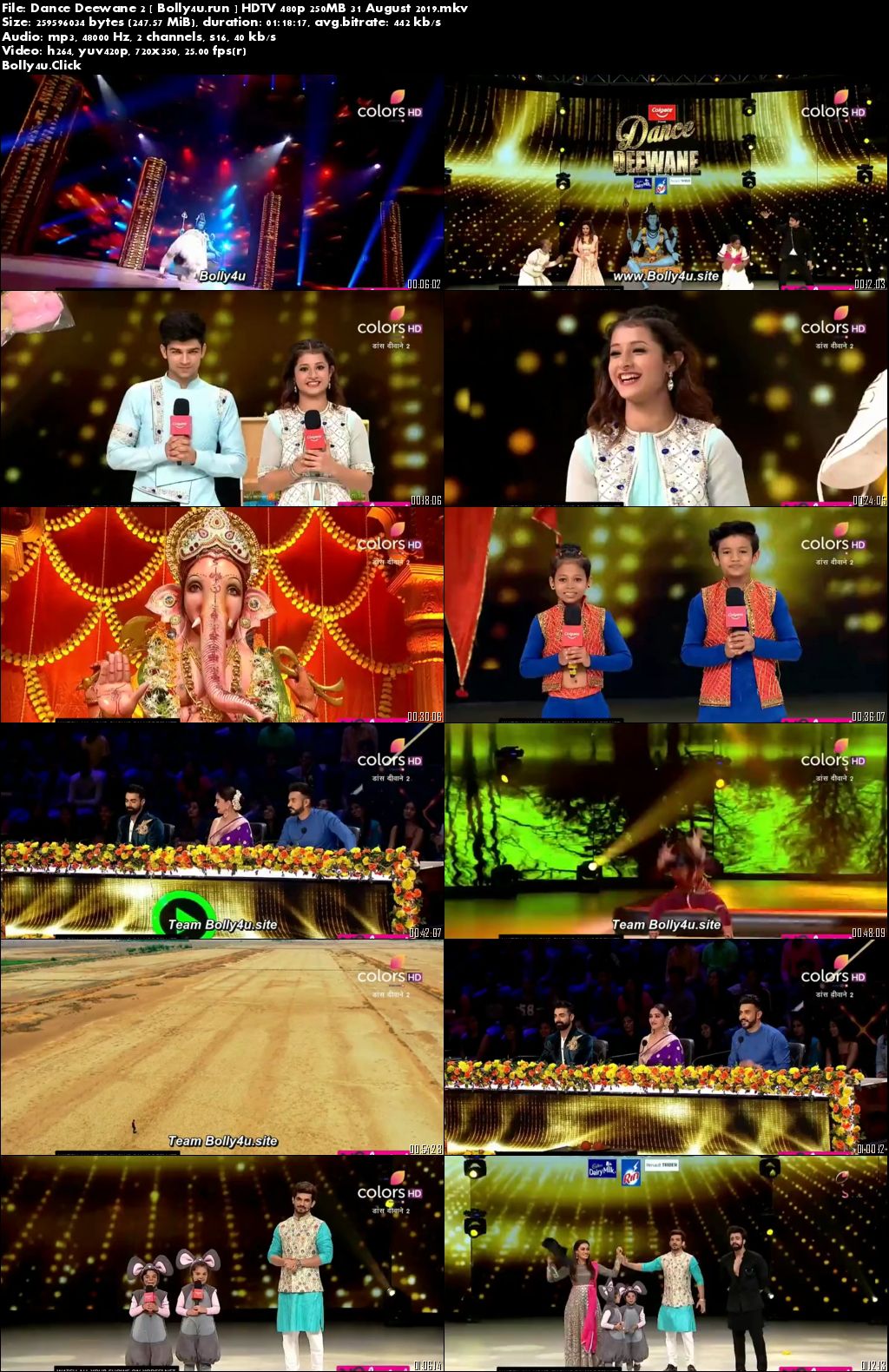 Dance Deewane S02 HDTV 480p 250MB 31 August 2019 Download