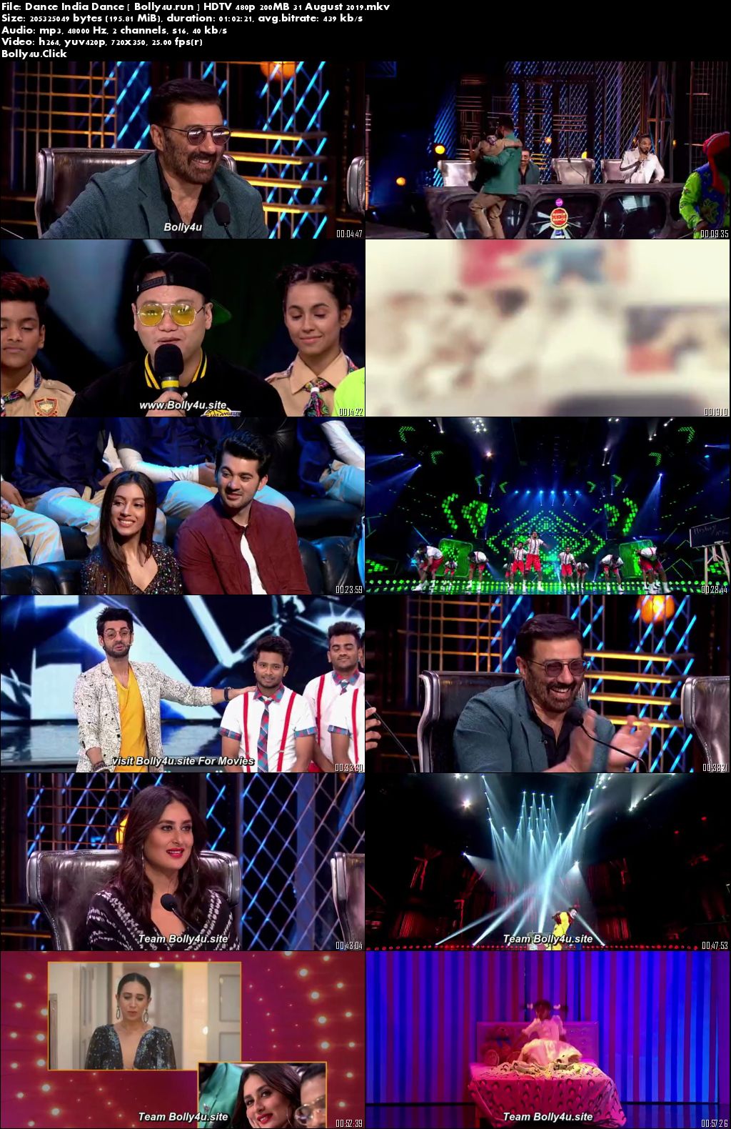 Dance India Dance HDTV 480p 200MB 31 August 2019 Download