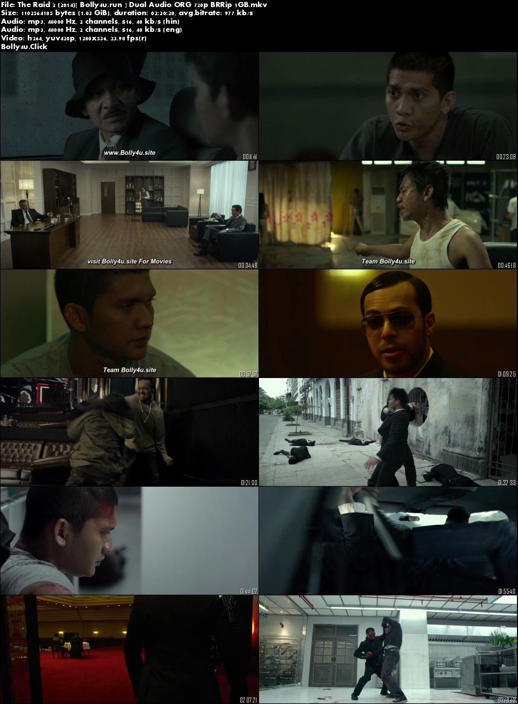 The Raid 2 2014 BRRip 400MB Hindi Dual Audio ORG 480p Download