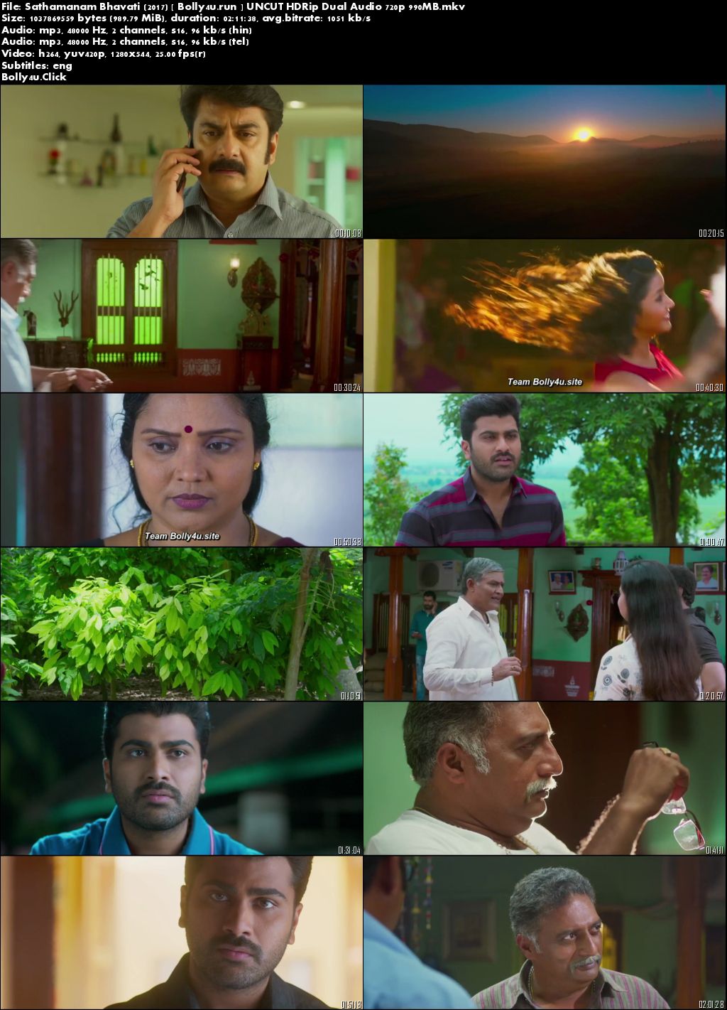 Sathamanam Bhavati 2017 HDRip 400MB UNCUT Hindi Dual Audio 480p Download