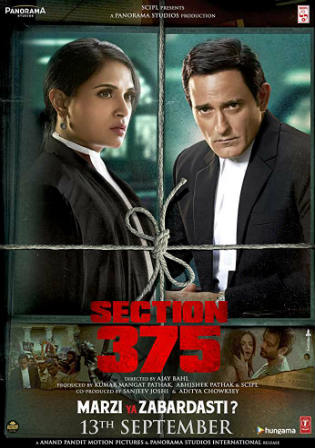 Section 375 2019 Pre DVDRip 300MB Full Hindi Movie Download 480p