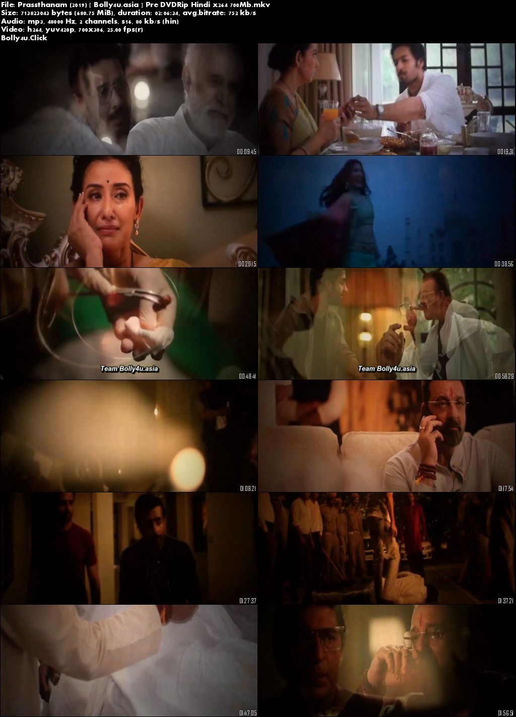 Prassthanam 2019 Pre DVDRip 300Mb Full Hindi Movie Download 480p