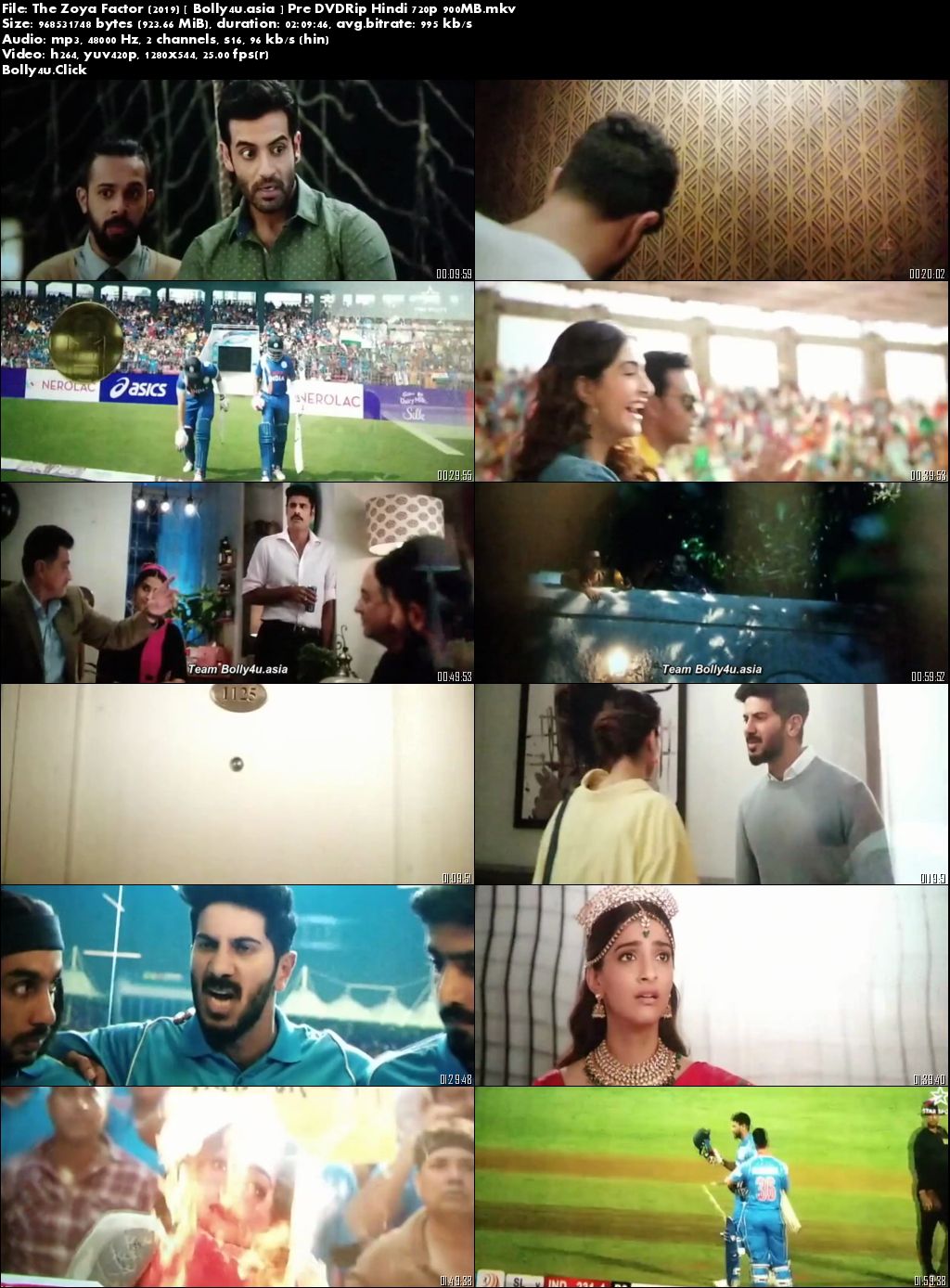 The Zoya Factor 2019 Pre DVDRip 900Mb Full Hindi Movie Download 720p