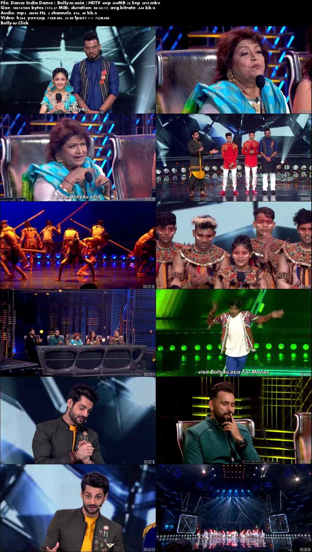 Dance India Dance HDTV 480p 200MB 22 September 2019 Download