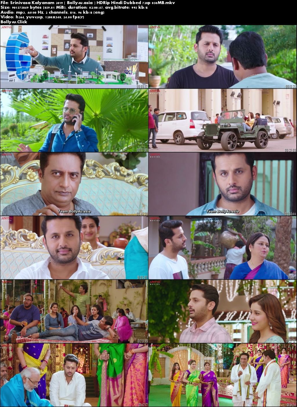 Srinivasa Kalyanam 2019 HDRip 850Mb Hindi Dubbed 720p Download