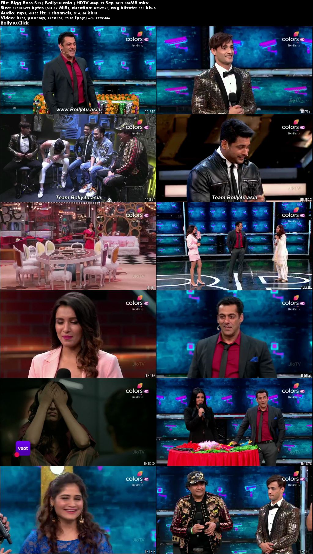 Bigg Boss S13 HDTV 500Mb 480p 29 Sep 2019 Download