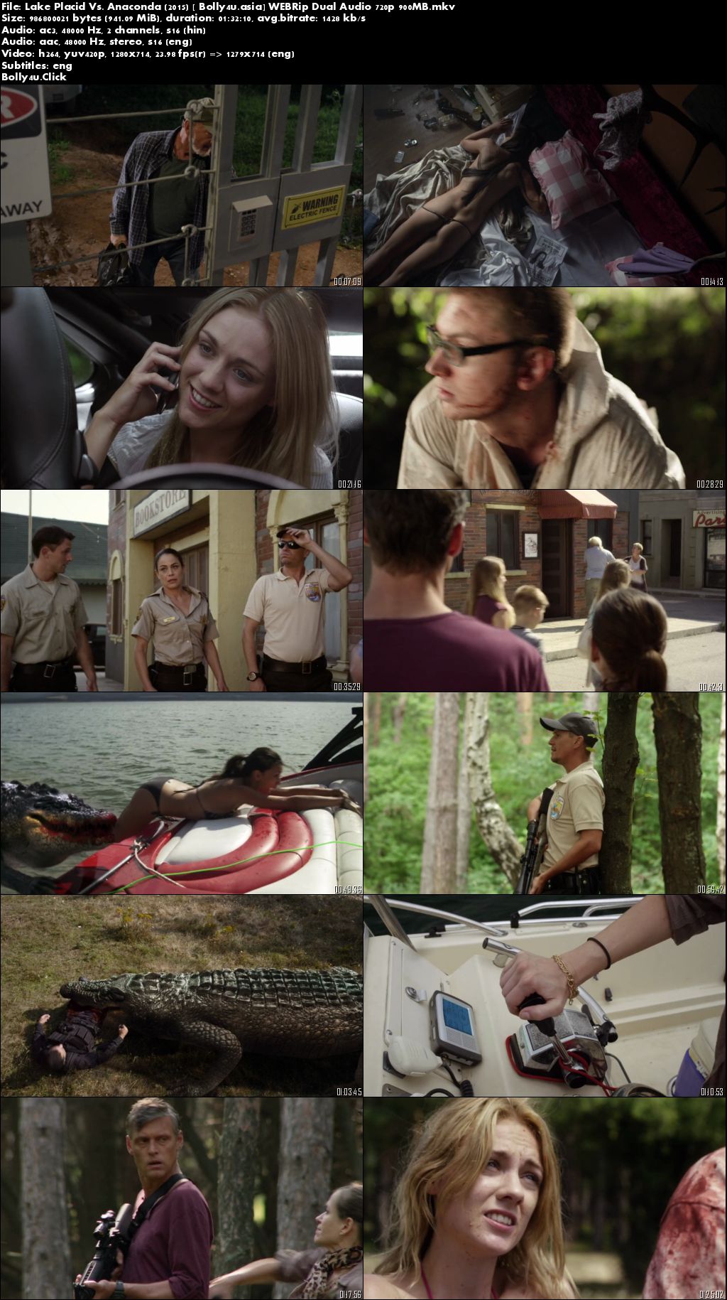 Lake Placid Vs Anaconda 2015 WEBRip 900MB UNRATED Hindi Dual Audio 720p Download